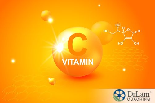 An image of the molecular structure of vitamin C